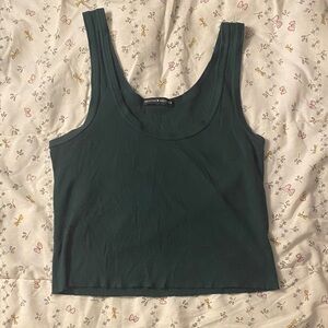 Brandy Melville Forest Green Ribbed Tank